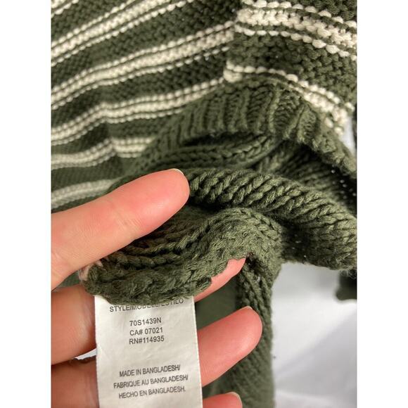 RDI Green Stripe Knit Sweater Size Large - Picture 5 of 6